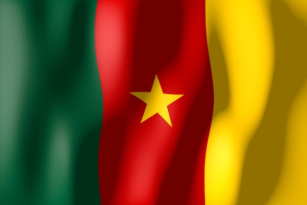 Cameroon rippled country flag