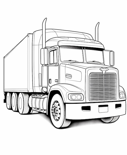 Camion Truck coloring page for kids transportation coloring pages printables