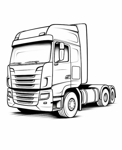 Photo camion truck coloring page for kids transportation coloring pages printables