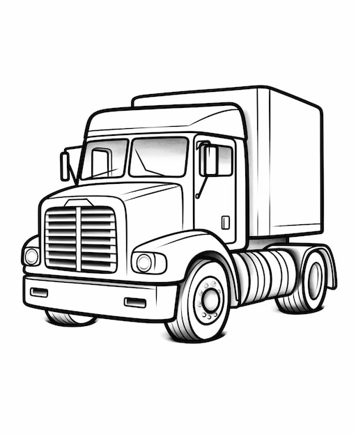 Camion Truck coloring page for kids transportation coloring pages printables