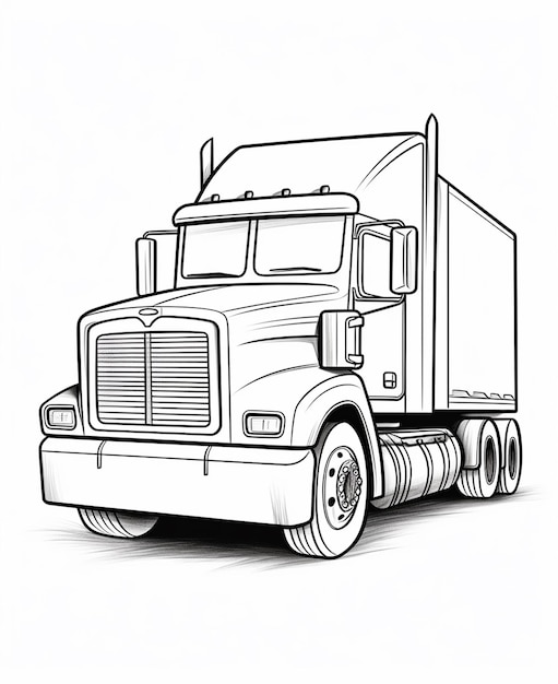 Photo camion truck coloring page for kids transportation coloring pages printables