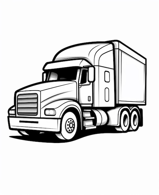 Camion Truck coloring page for kids transportation coloring pages printables