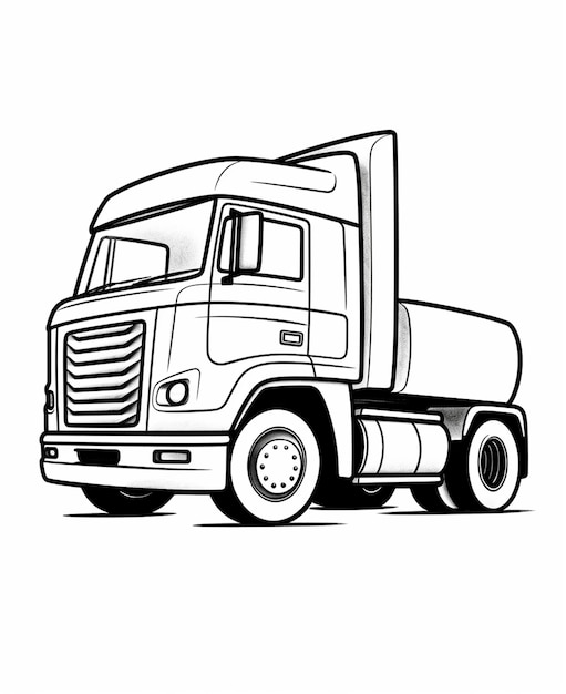 Camion Truck coloring page for kids transportation coloring pages printables