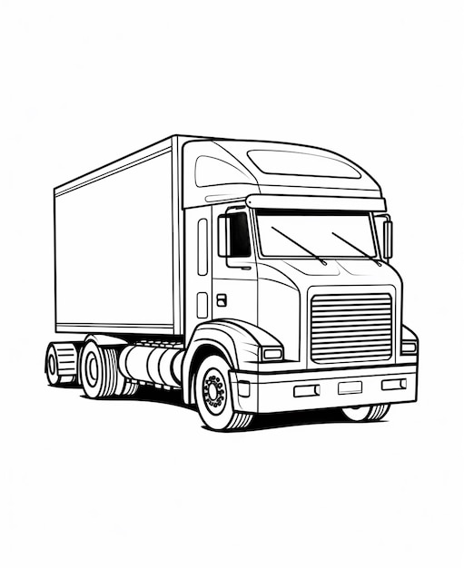 Camion Truck coloring page for kids transportation coloring pages printables