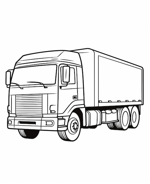 Photo camion truck coloring page for kids transportation coloring pages printables