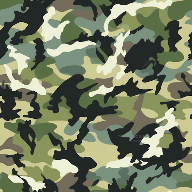 Camouflage patroon met veel verschillende kleuren en maten generatieve ai