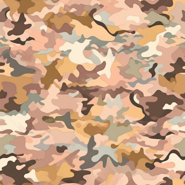 Camouflage patroon met verschillende kleuren en maten generatieve ai