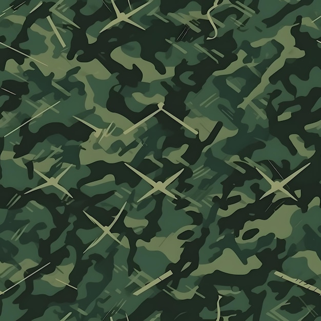 Camouflage pattern background seamless vector illustration Classic military clothing style