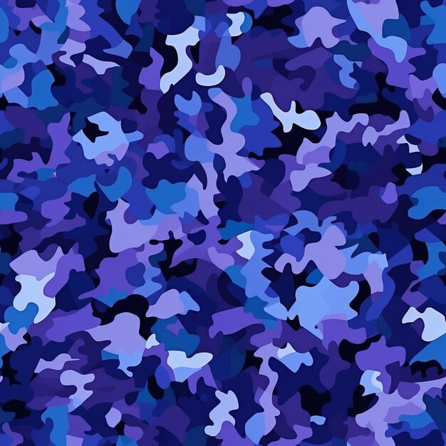 the camouflage pattern has bright purple and black geometric shapes