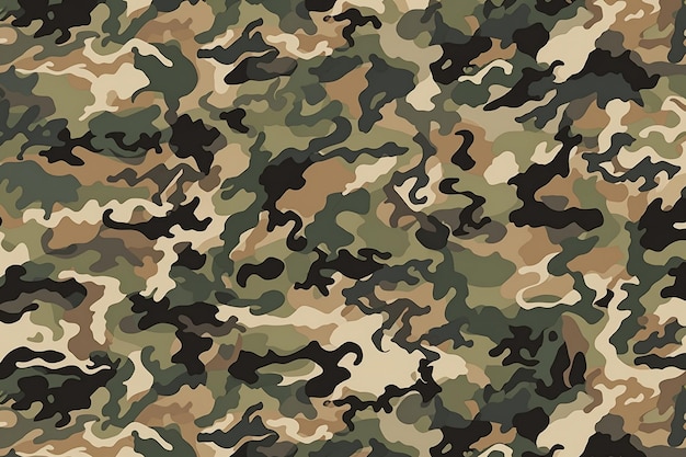 A camouflage pattern that is green and brown.