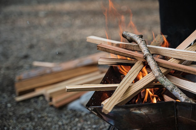 Camp bonfire