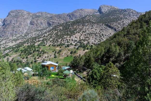 A camp site in the mountains of Tajikistan