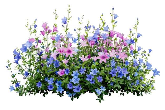 Campanula flowers isolated for garden design