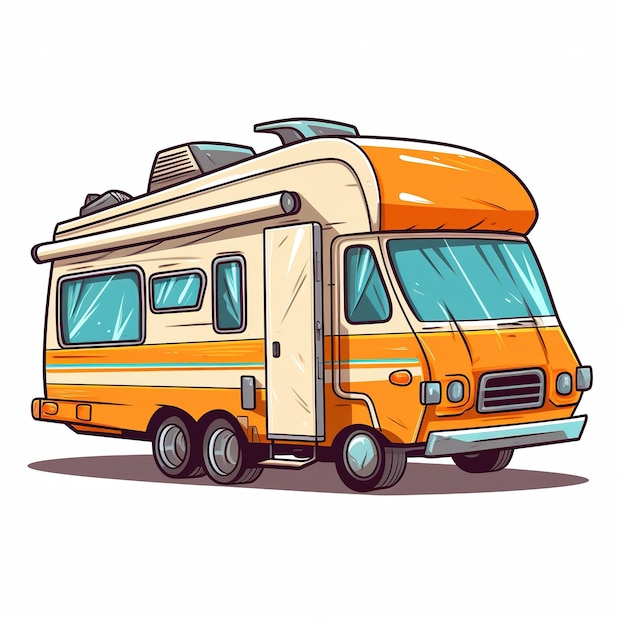 camper illustratie