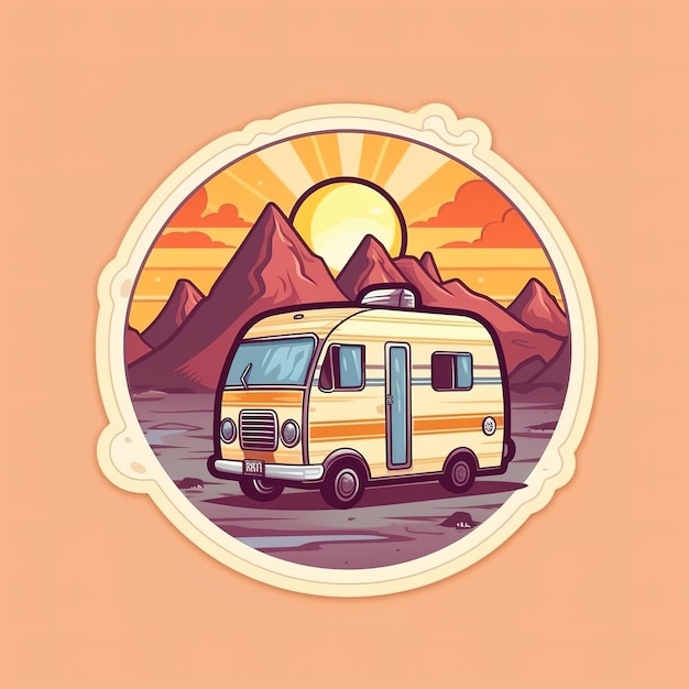 camper illustratie