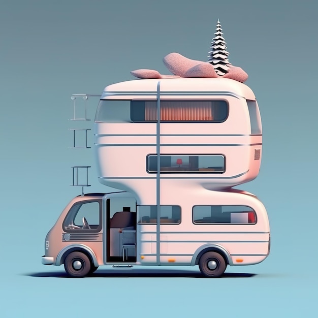 camper illustratie