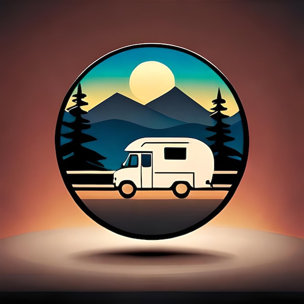 Camper logo logo youtube channel vector