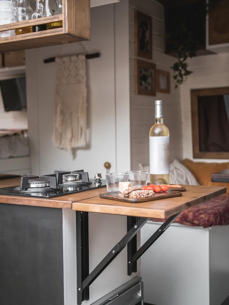 Camper van kitchen