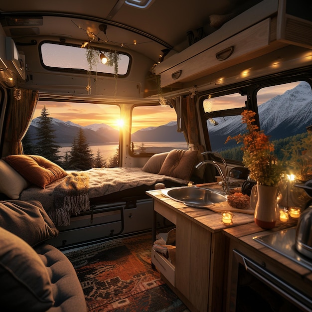 the campervan of my dreams ultrarealistic photorealistic