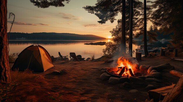 camping background