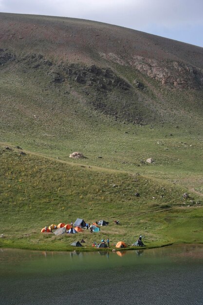 camping by the lake