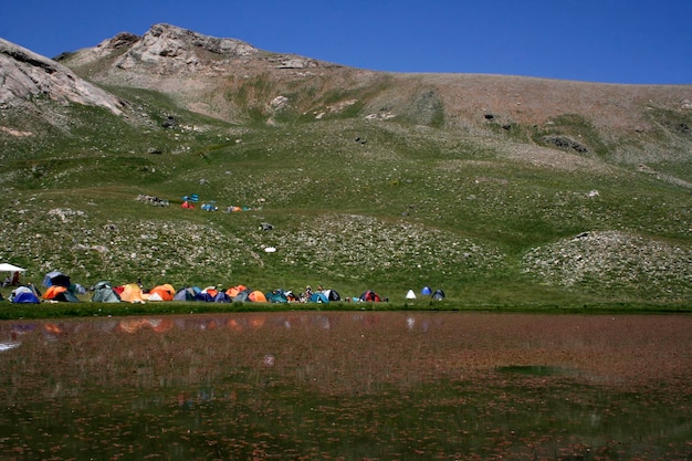 camping by the lake