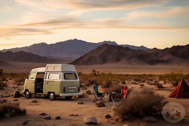 Camping in the desert in the middle of nowhere