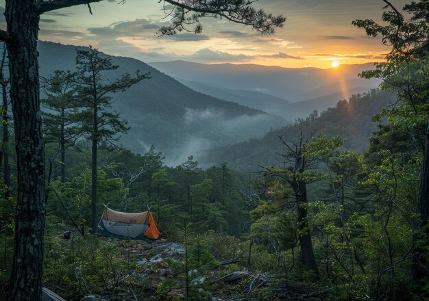 Camping in the mountains