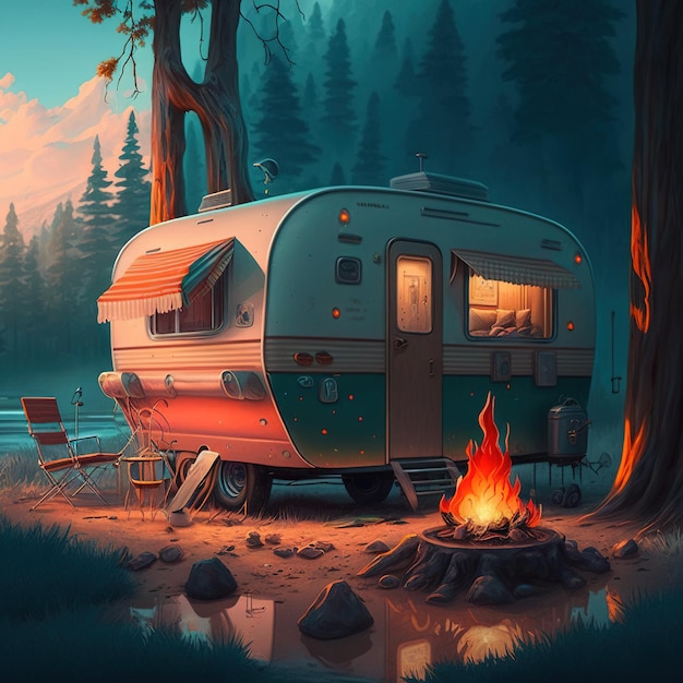 camping in nature