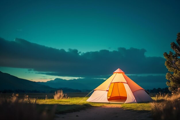 Camping tent buiten recreatie ontspanning reis gereedschap veld overleven rust behang achtergrond