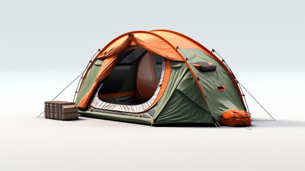 Camping tent white background