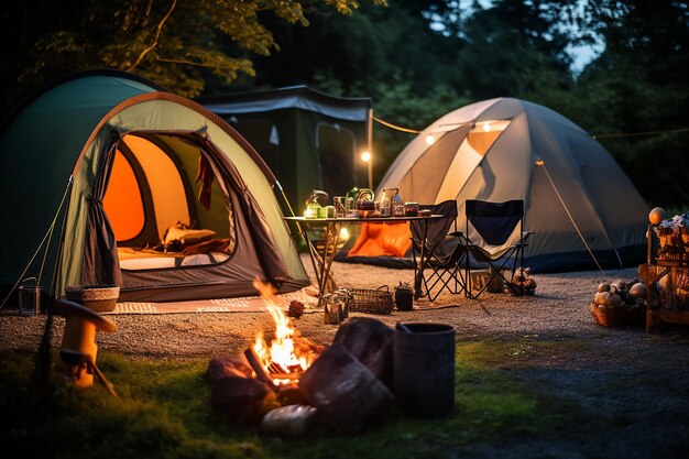 Camping Tents at Scenic Campsites