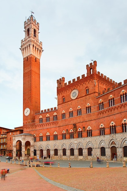 Campo Square and Tower in Siena, Italy