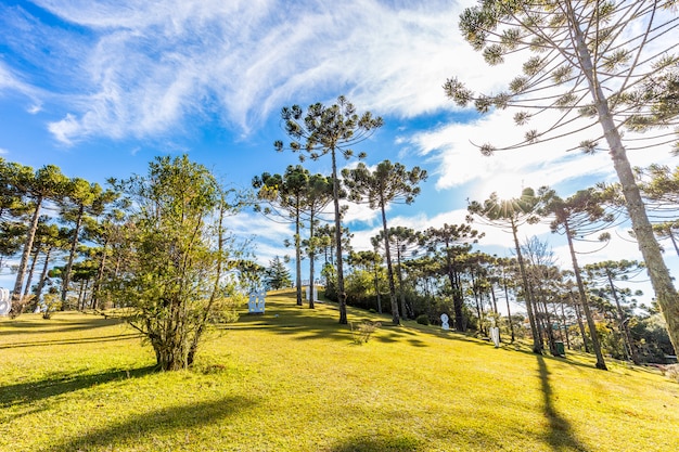 Campos do jordao, brazilië - juli 04, 2017: felicia lierner museum-tuin