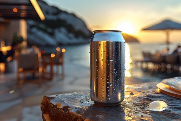 A Can of Beer on a Table