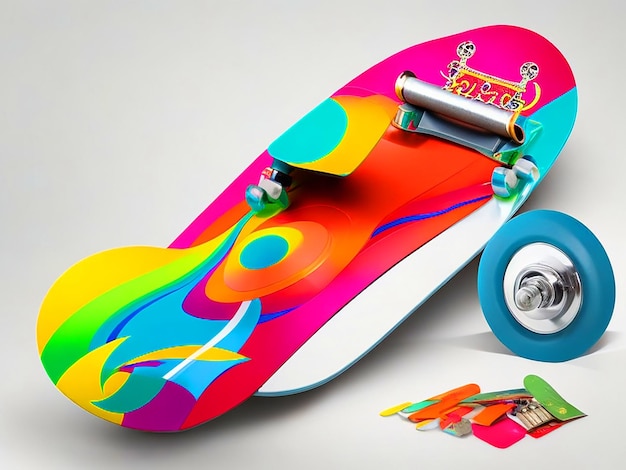 Photo can create design for skateboard using colours image free downloade