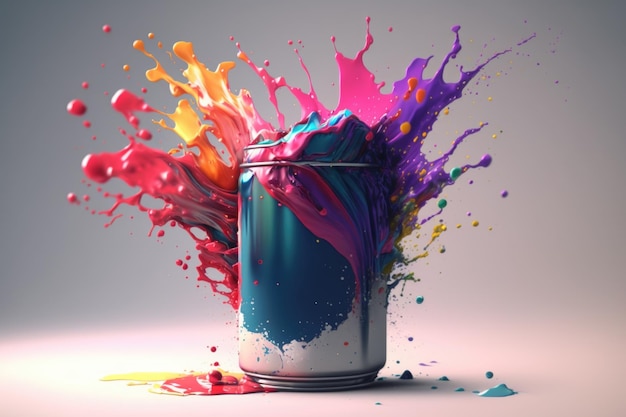 A can of paint Generative AI