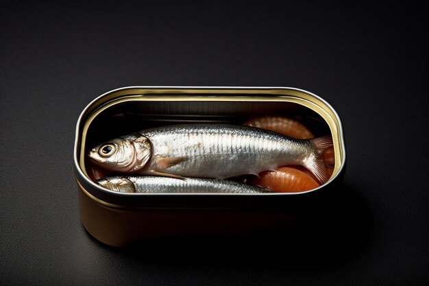 A can of sardines with the word sardines on it