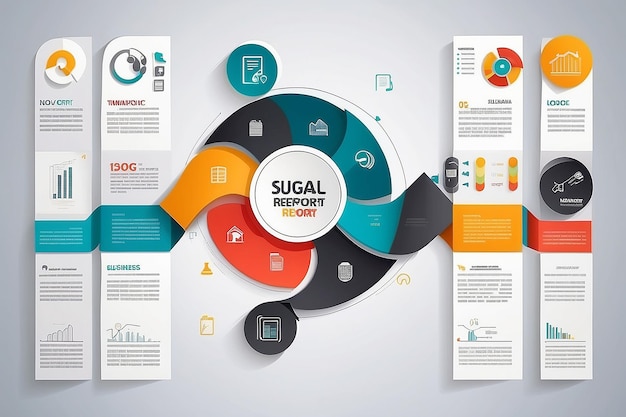 Can use for info graphic loop business report or plan education template business brochure system diagram