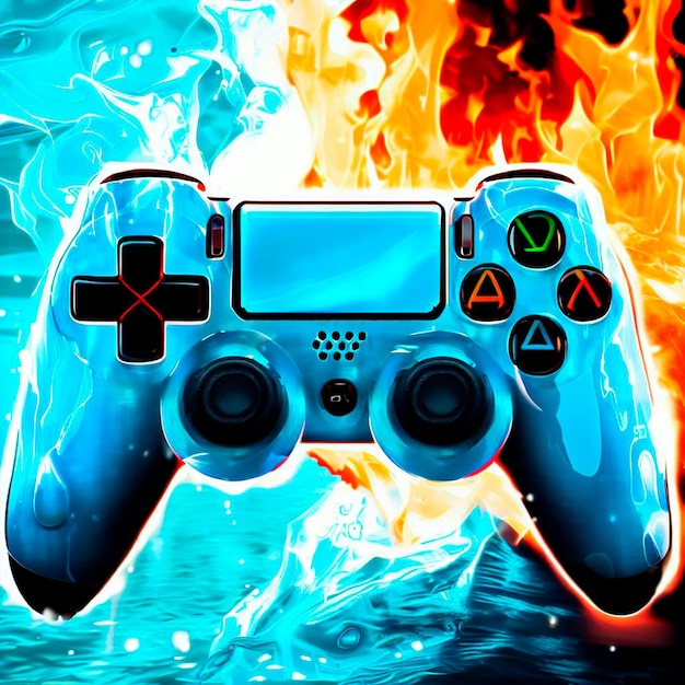 Can you do a water and fire ps5 controller and I want the back ground water and fire put together