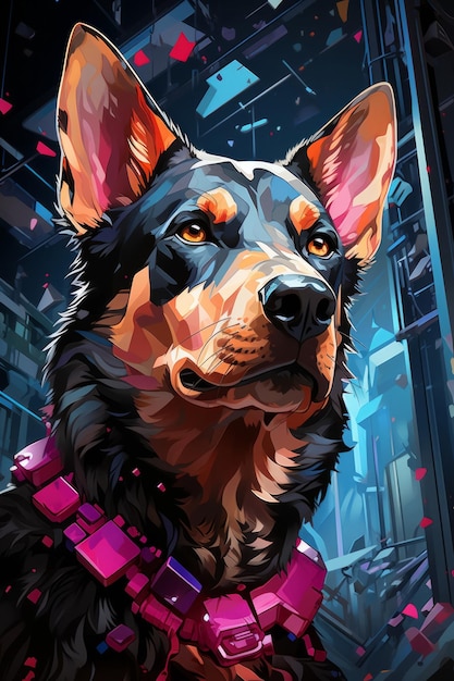 Canaan Canine Contemplation A Cyberpunk Reverie