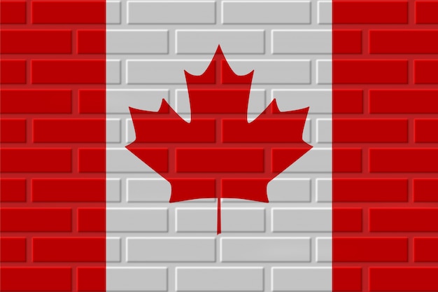 Canada brick flag illustration