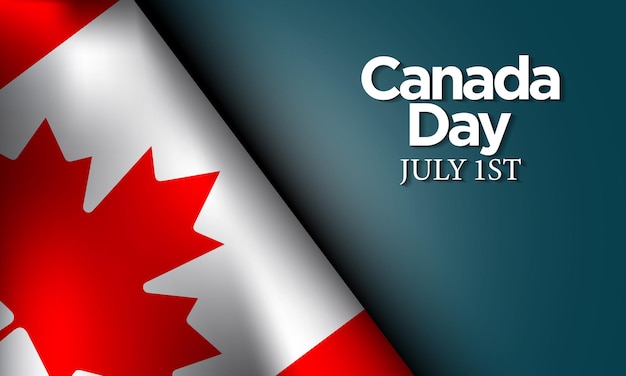 Canada dag sjabloon ontwerp met vlag illustratie