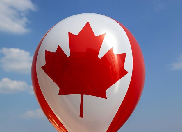 Foto canada dag viering met ballon logo concept