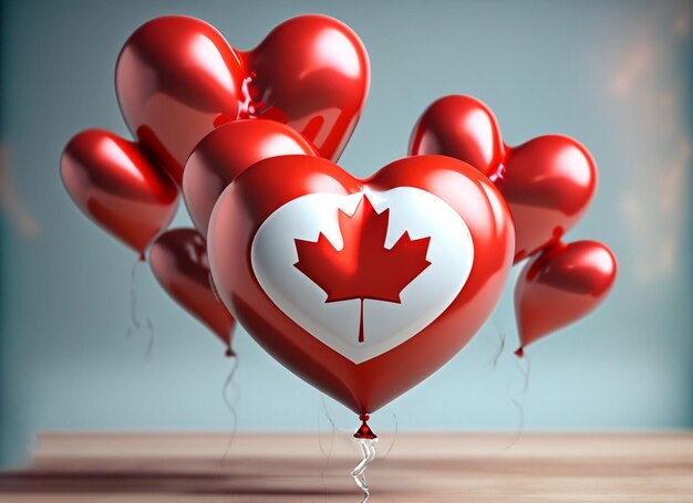 Canada dag viering met ballon logo concept