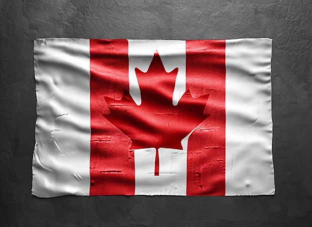 Празднование Дня Канады с флагом Канады