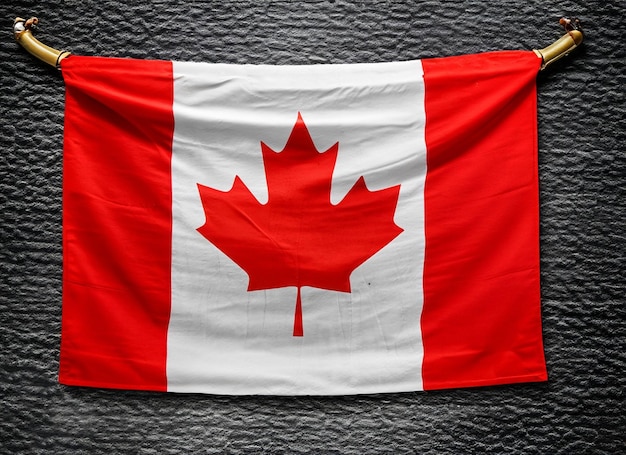 Празднование Дня Канады с флагом Канады