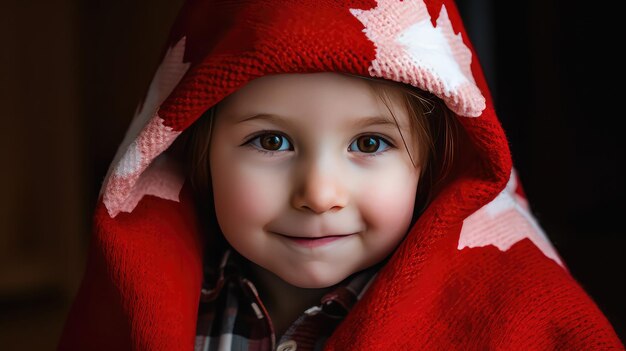 Canada day cute child celebration AI generated image