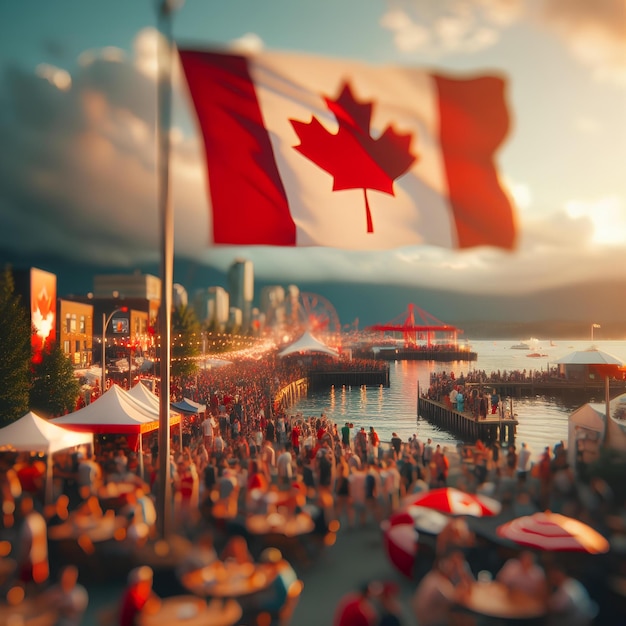 Canada flag background for social media post background
