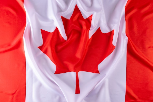 Photo canada flag. happy canada day. independence day. july 1